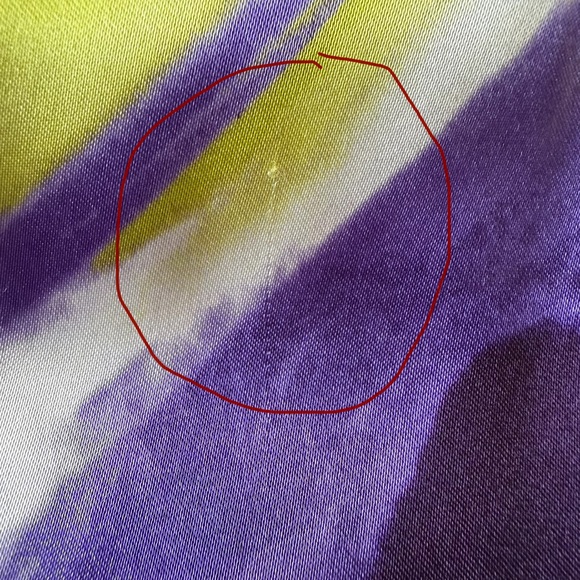 Vintage Y2K A. Byer Halter Top Smocked Neck & Waist Purple Lime Abstract Print - Picture 16 of 16